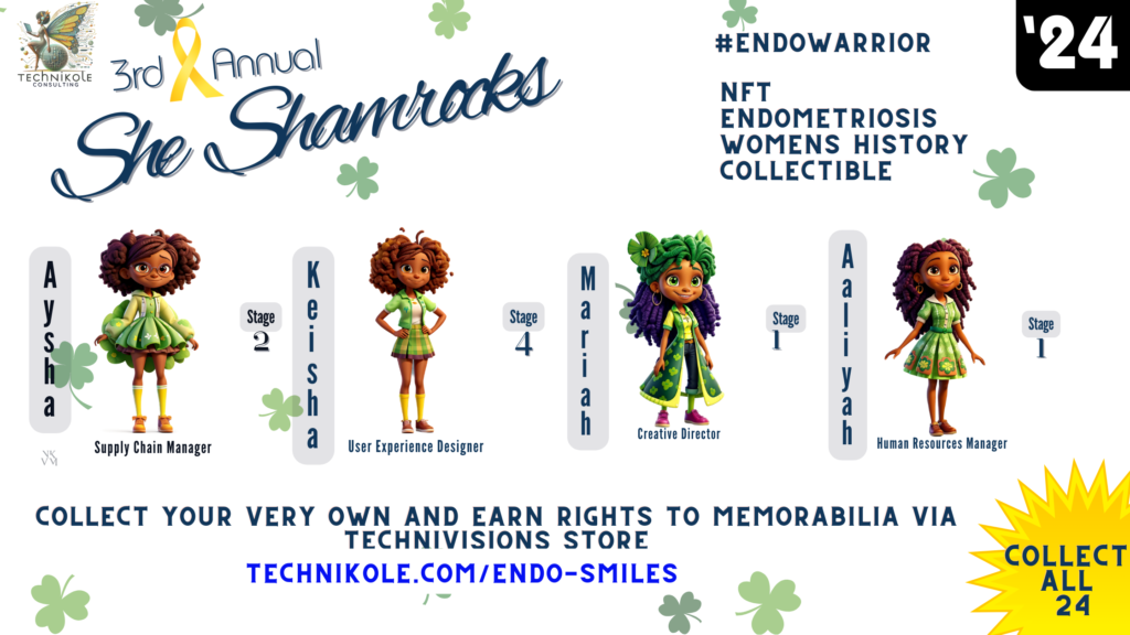 She Shamrock NFT Collection Endometriosis Awareness Month